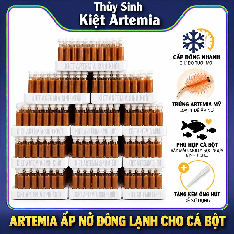 Artemia Ấp Nở Đông Lạnh Cho Cá Bột | Dùng Ngay